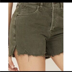 NWT Free People Makai Cutoff Shorts in Army Green Size 28 NEW!
